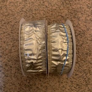 Two rolls of double wire ribbon at 25 ft long each